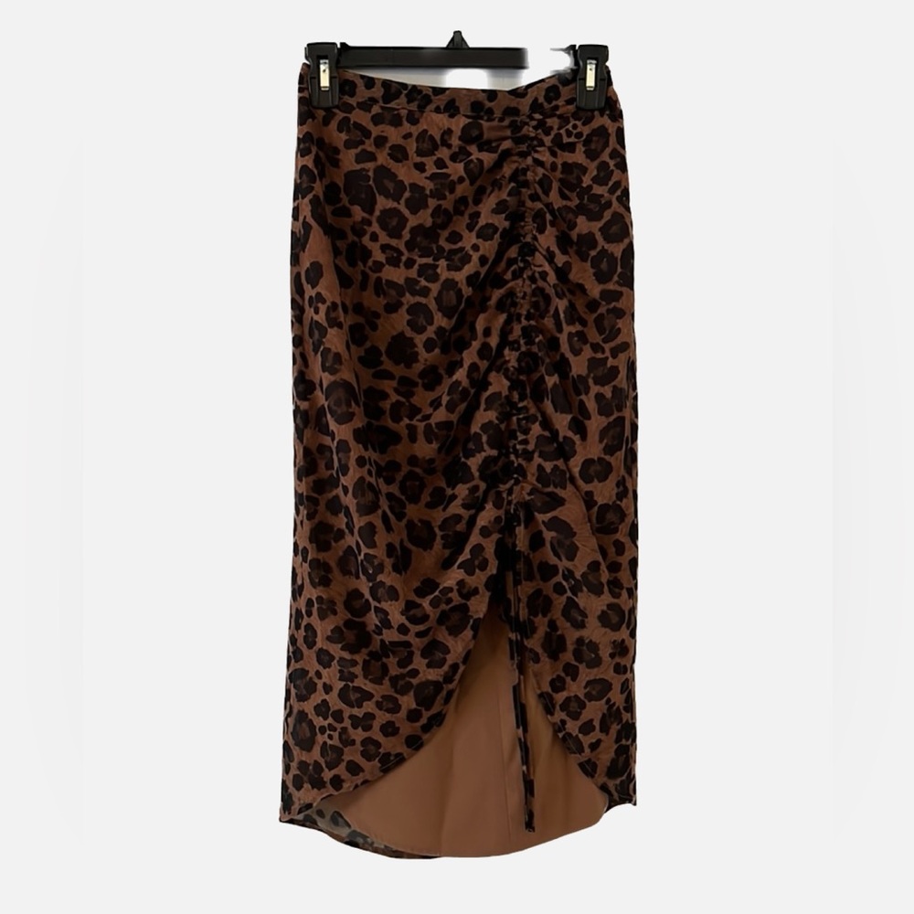 Gianni Bini Leopard Print High/Low Skirt